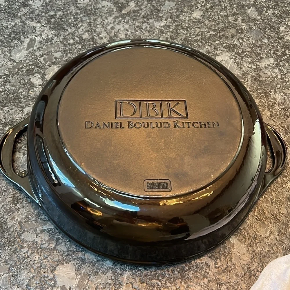 Dbk Daniel Boulud Kitchen Black 5.3 Qt Enameled Cast Iron Dutch Oven Pot Pan
